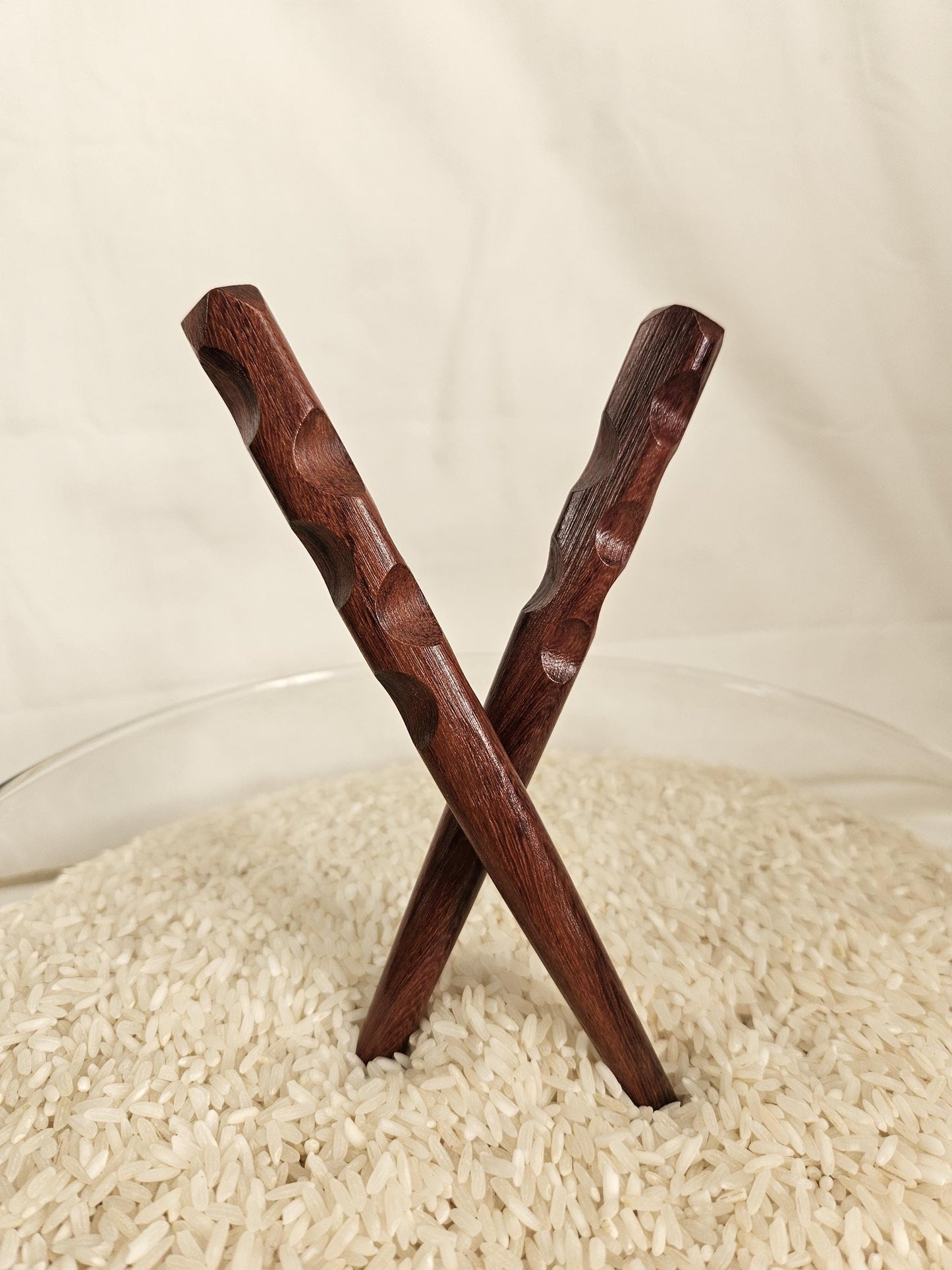 Katalox Wood Handmade Hair Stick – Carved Grip Wooden Hairstick for Buns & Updos | Natural Exotic Wood Hair Pin for Long Hair