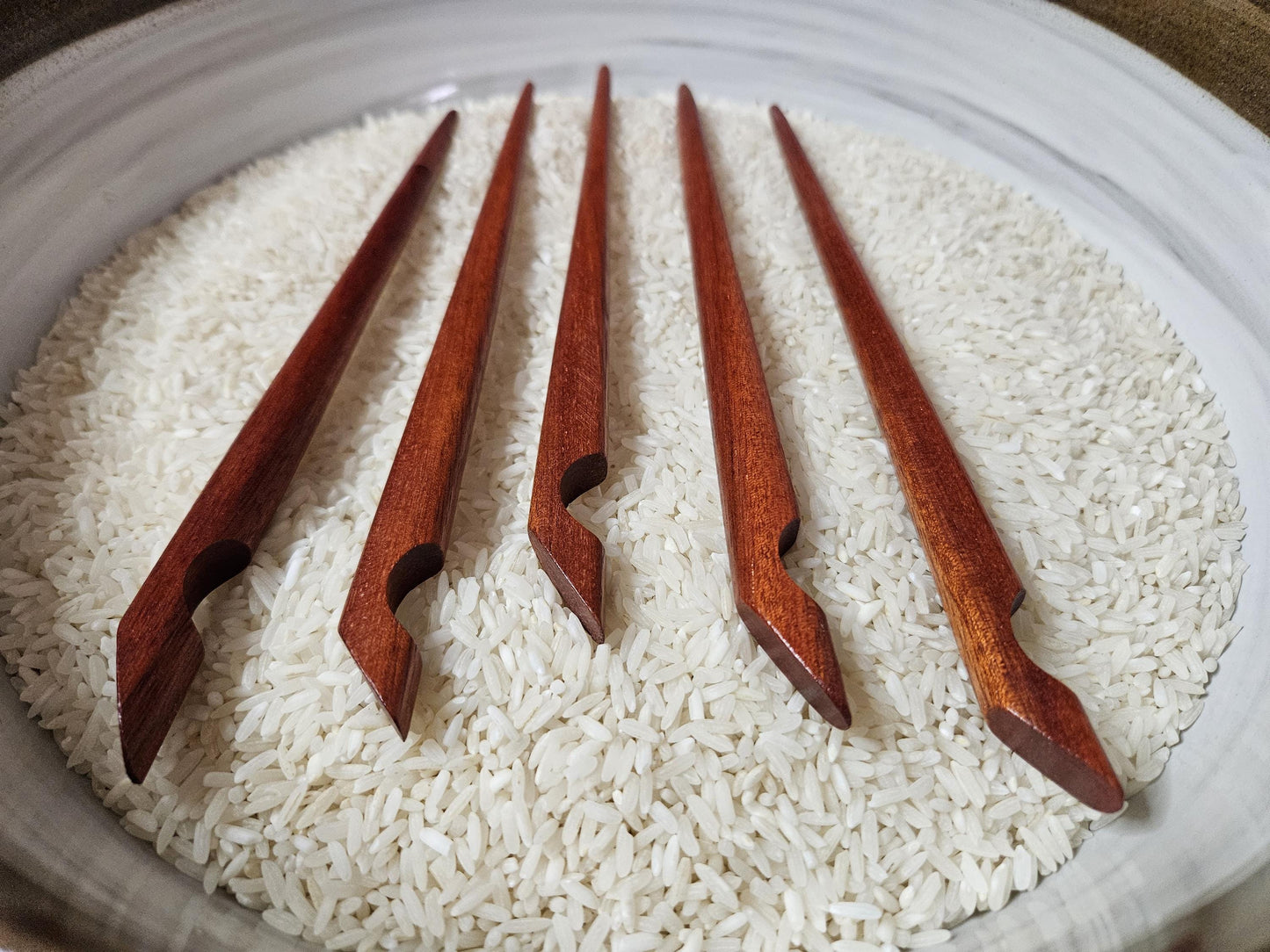 Bloodwood Handmade Hair Stick – Angled Top Wooden Hair Pin for Buns & Updos