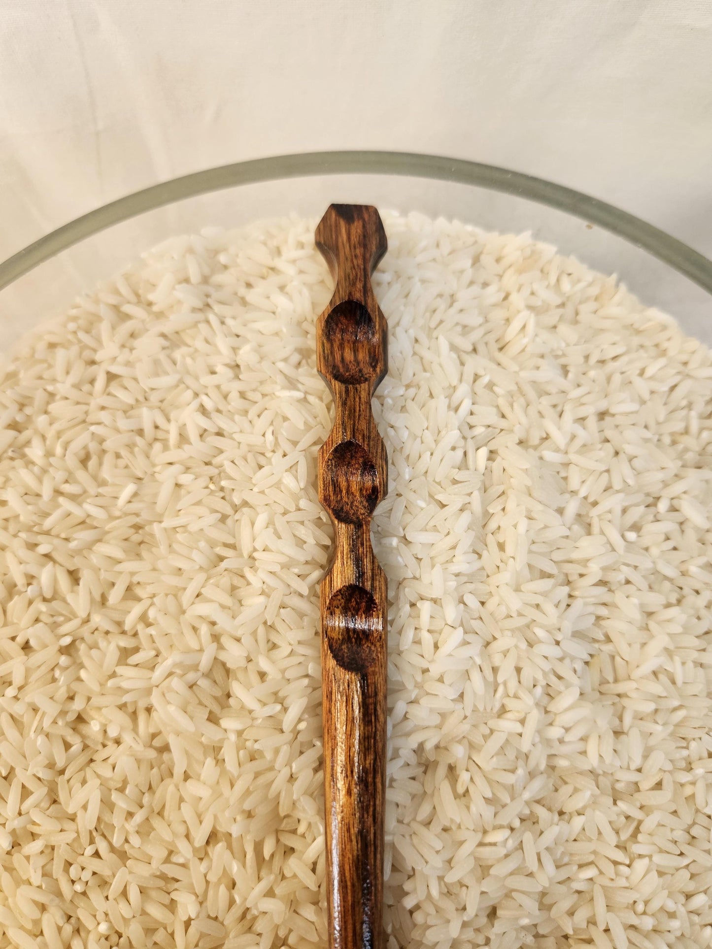 Caribbean Rosewood Hair Stick 8" Forest Groove Updo Pin Handmade Natural Finish for All Hair Types