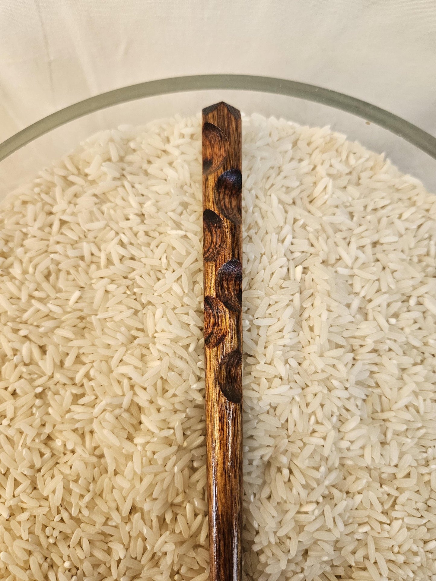 Caribbean Rosewood Hair Stick 8" Forest Groove Updo Pin Handmade Natural Finish for All Hair Types