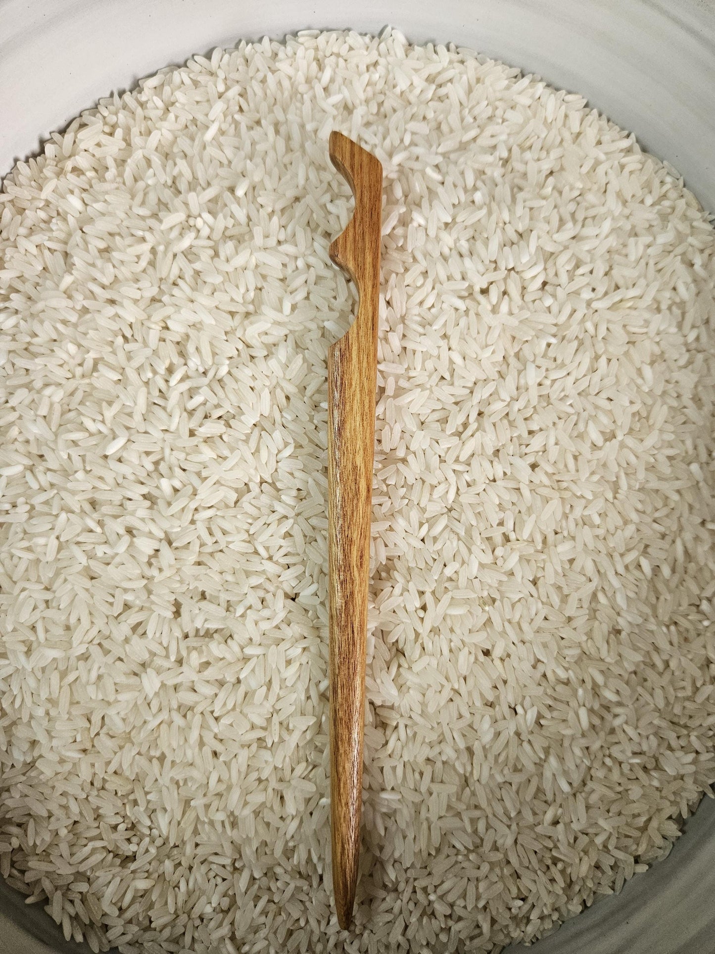 Handmade Canarywood Hair Stick – Slanted Top Wood Hair Fork for Buns & Updos
