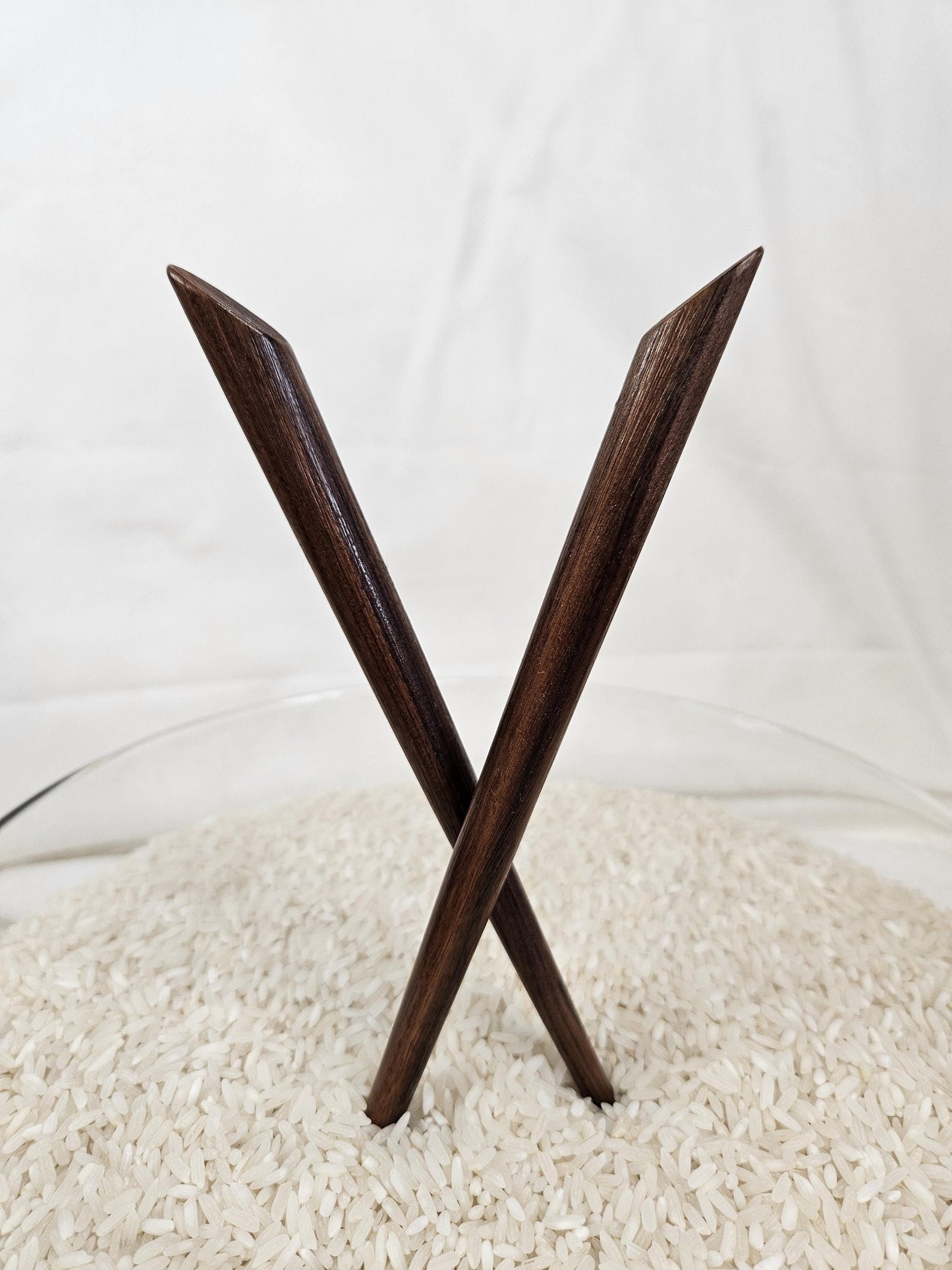 Bolivian Rosewood Handmade Hair Stick – Sloped Top Design | 8 Inch Exotic Wood Hairstick