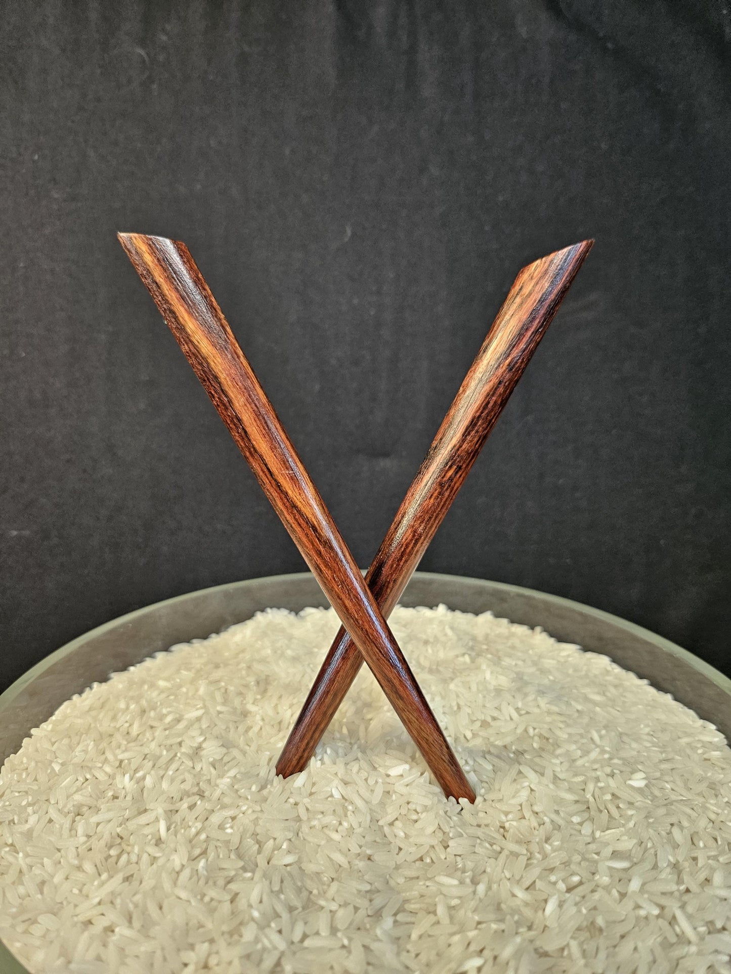 Caribbean Rosewood Hair Stick - Handmade Straight Design