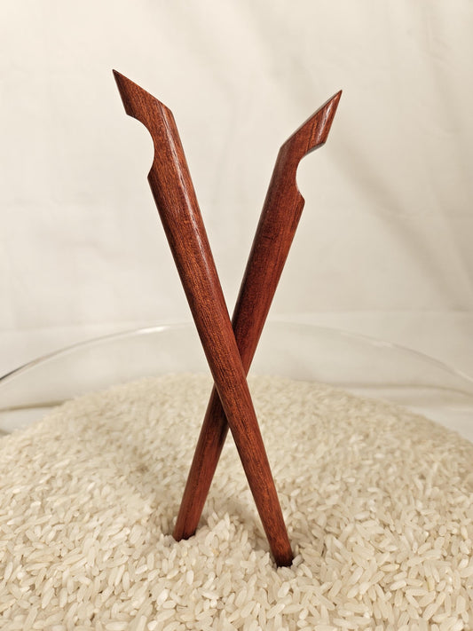 Bloodwood Handmade Hair Stick – Angled Top Wooden Hair Pin for Buns & Updos