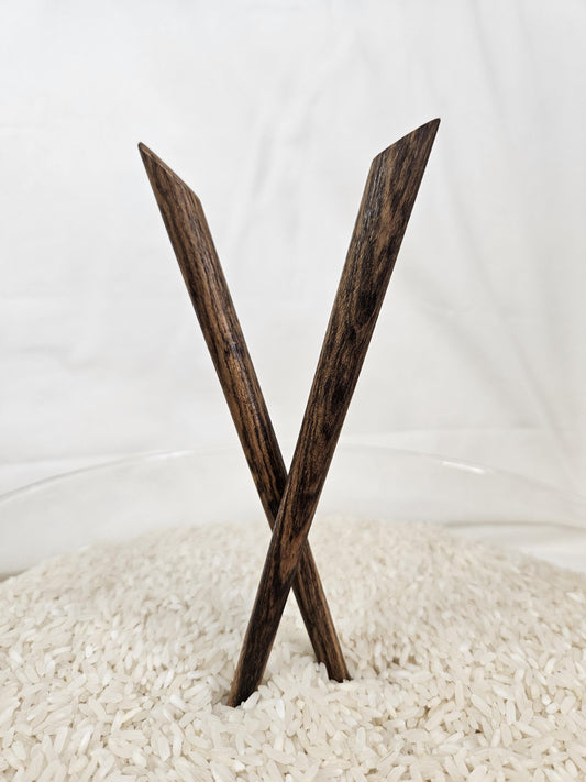 Bocote Wood Hair Stick – Handmade Sloped Top Hair Pin | Exotic Natural Wood Hairstick for Long Hair & Updos