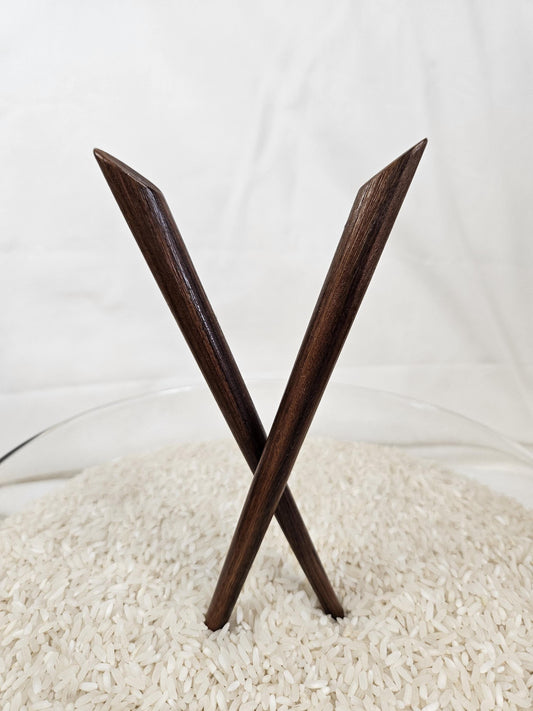 Bolivian Rosewood Handmade Hair Stick – Sloped Top Design | 8 Inch Exotic Wood Hairstick